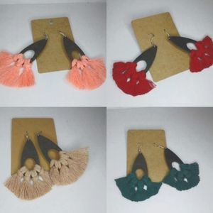 Sterling silver Macramé Earrings Handmade